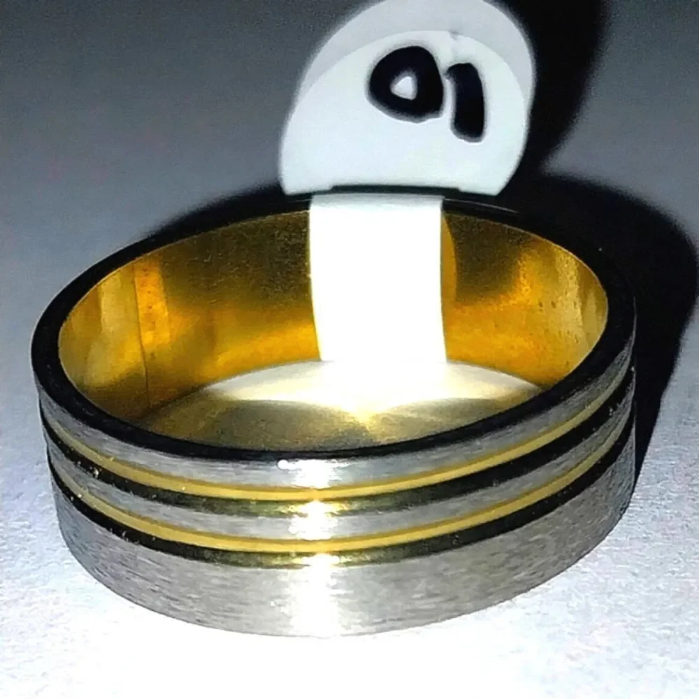 Stainless steel wide band hypoallergenic nickel free Men's ring sz 10